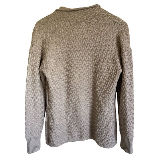 Magnolia Grace Wool Blend Light Brown Tan Open Cardigan Sweater Size Medium - Picture 2 of 6